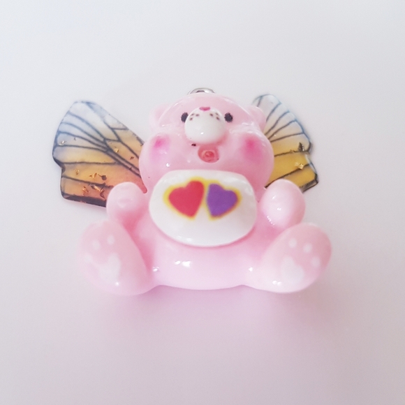 Two Hearts One Mind Necklace Pendant Charm Fairy Beary Collection Hand Crafted - Picture 7 of 9